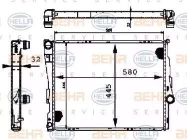 Теплообменник BEHR HELLA SERVICE 8MK 376 716-244