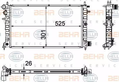 Теплообменник BEHR HELLA SERVICE 8MK 376 716-461