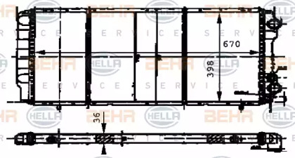 Теплообменник BEHR HELLA SERVICE 8MK 376 716-571