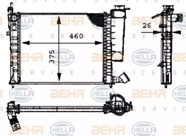 Теплообменник BEHR HELLA SERVICE 8MK 376 716-634