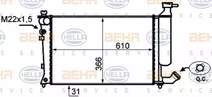 Теплообменник BEHR HELLA SERVICE 8MK 376 717-171