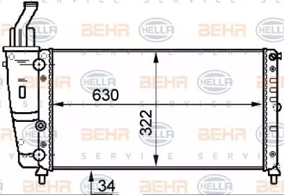 Теплообменник BEHR HELLA SERVICE 8MK 376 718-084