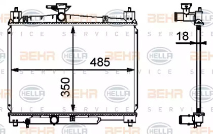 Теплообменник BEHR HELLA SERVICE 8MK 376 718-421