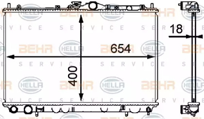 Теплообменник BEHR HELLA SERVICE 8MK 376 718-541