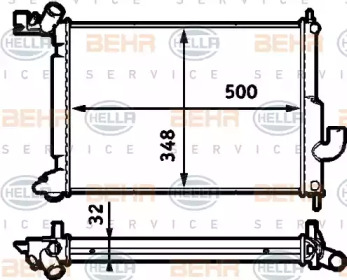 Теплообменник BEHR HELLA SERVICE 8MK 376 718-721