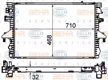 Теплообменник BEHR HELLA SERVICE 8MK 376 719-184