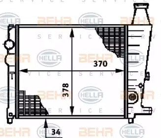 Теплообменник BEHR HELLA SERVICE 8MK 376 719-391