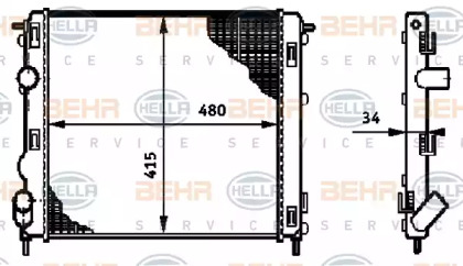 Теплообменник BEHR HELLA SERVICE 8MK 376 719-681