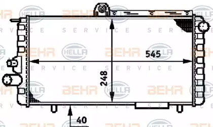 Теплообменник BEHR HELLA SERVICE 8MK 376 720-121