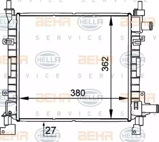 Теплообменник BEHR HELLA SERVICE 8MK 376 720-271