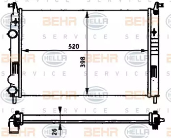 Теплообменник BEHR HELLA SERVICE 8MK 376 720-581