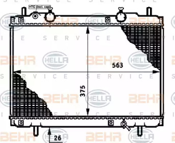 Теплообменник BEHR HELLA SERVICE 8MK 376 720-751