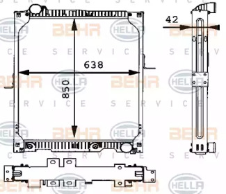 Теплообменник BEHR HELLA SERVICE 8MK 376 721-191