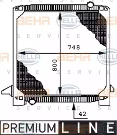 Теплообменник BEHR HELLA SERVICE 8MK 376 721-591