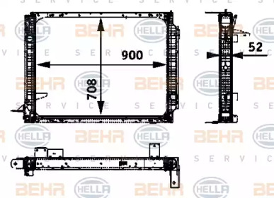 Теплообменник BEHR HELLA SERVICE 8MK 376 722-391