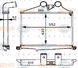 Теплообменник BEHR HELLA SERVICE 8ML 376 723-691