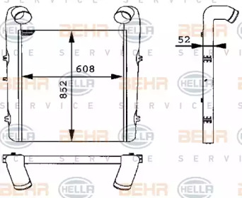 Теплообменник BEHR HELLA SERVICE 8ML 376 724-001