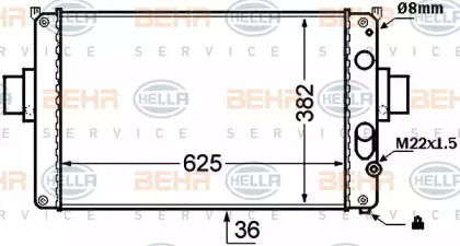 Теплообменник BEHR HELLA SERVICE 8MK 376 724-501