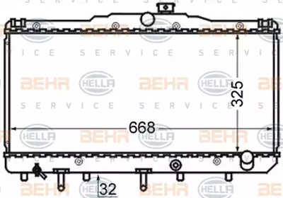 Теплообменник BEHR HELLA SERVICE 8MK 376 724-621