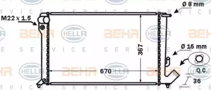 Теплообменник BEHR HELLA SERVICE 8MK 376 724-711