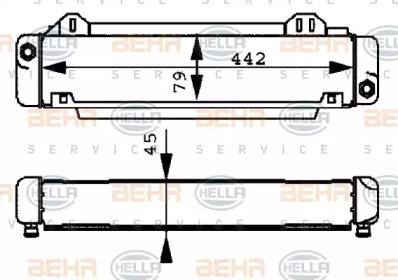 Теплообменник BEHR HELLA SERVICE 8MO 376 725-501