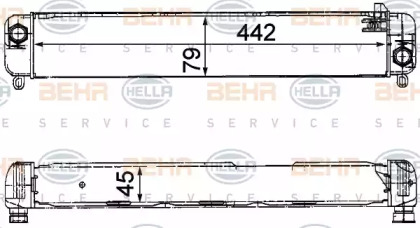 Теплообменник BEHR HELLA SERVICE 8MO 376 725-571