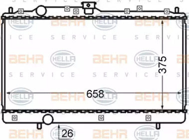 Теплообменник BEHR HELLA SERVICE 8MK 376 726-611