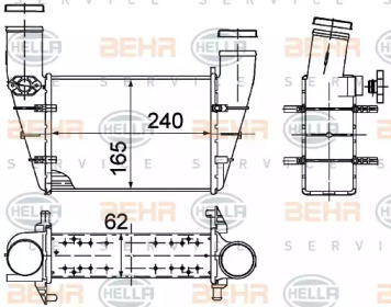 Теплообменник BEHR HELLA SERVICE 8ML 376 727-581