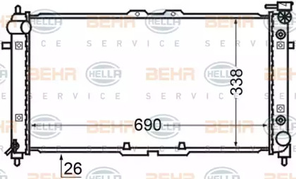 Теплообменник BEHR HELLA SERVICE 8MK 376 727-691