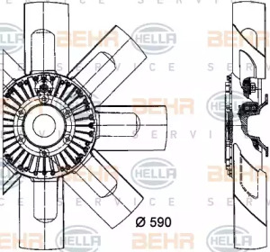 Вентилятор BEHR HELLA SERVICE 8MV 376 727-731