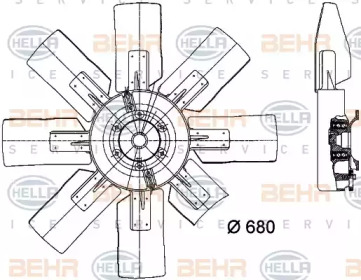 Вентилятор BEHR HELLA SERVICE 8MV 376 728-081