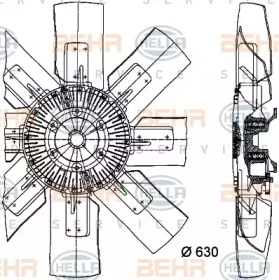 Вентилятор BEHR HELLA SERVICE 8MV 376 728-531