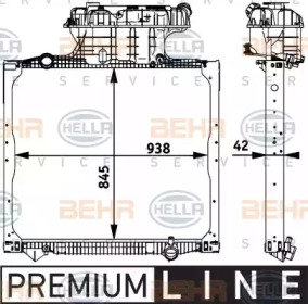 Теплообменник BEHR HELLA SERVICE 8MK 376 728-661