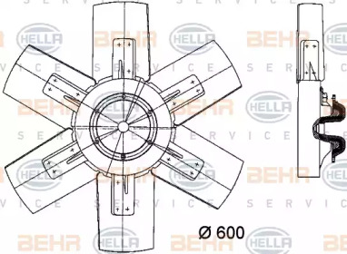 Вентилятор BEHR HELLA SERVICE 8MV 376 730-261