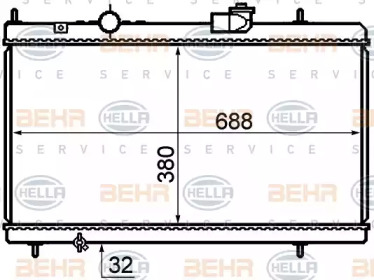 Теплообменник BEHR HELLA SERVICE 8MK 376 732-741