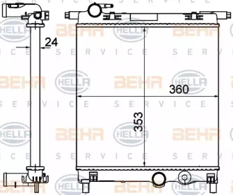 Теплообменник BEHR HELLA SERVICE 8MK 376 735-025