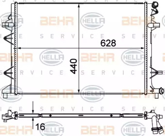 Теплообменник BEHR HELLA SERVICE 8MK 376 735-371