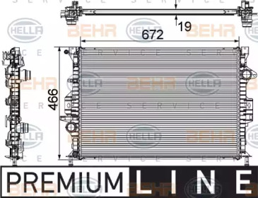 Теплообменник BEHR HELLA SERVICE 8MK 376 745-601