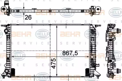 Теплообменник BEHR HELLA SERVICE 8MK 376 745-634