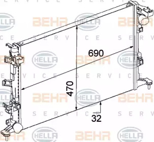 Теплообменник BEHR HELLA SERVICE 8MK 376 745-711