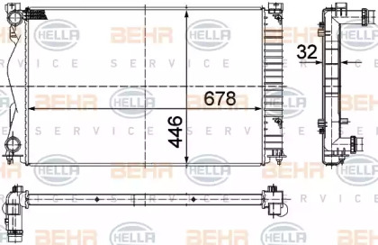 Теплообменник BEHR HELLA SERVICE 8MK 376 749-431