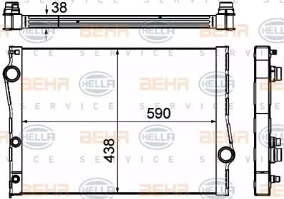 Теплообменник BEHR HELLA SERVICE 8MK 376 753-001