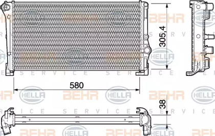 Теплообменник BEHR HELLA SERVICE 8MK 376 754-371