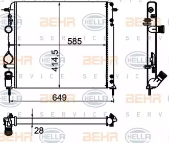 Теплообменник BEHR HELLA SERVICE 8MK 376 755-364