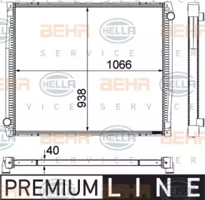 Теплообменник BEHR HELLA SERVICE 8MK 376 755-431