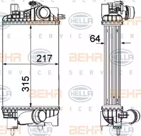 Теплообменник BEHR HELLA SERVICE 8ML 376 756-411