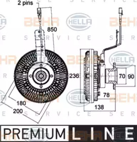 Сцепление BEHR HELLA SERVICE 8MV 376 758-511