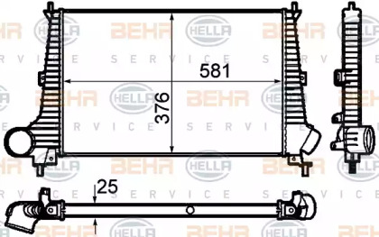 Теплообменник BEHR HELLA SERVICE 8ML 376 760-601