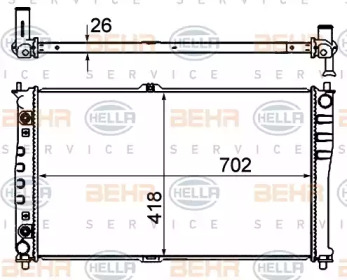 Теплообменник BEHR HELLA SERVICE 8MK 376 763-581