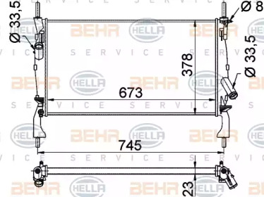 Теплообменник BEHR HELLA SERVICE 8MK 376 764-401